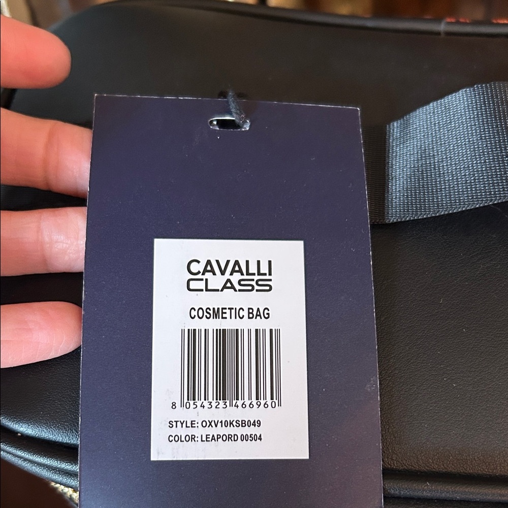 Cavalli Class Leopard Print Bag with Gold Accent - Picture 3 of 6